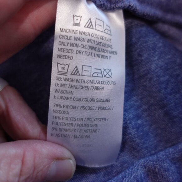 NWOT Susan Graver Lifestyle Wide-Leg Knit Pants Sz 5X Heather Blue Pull On Ankle - Picture 6 of 9